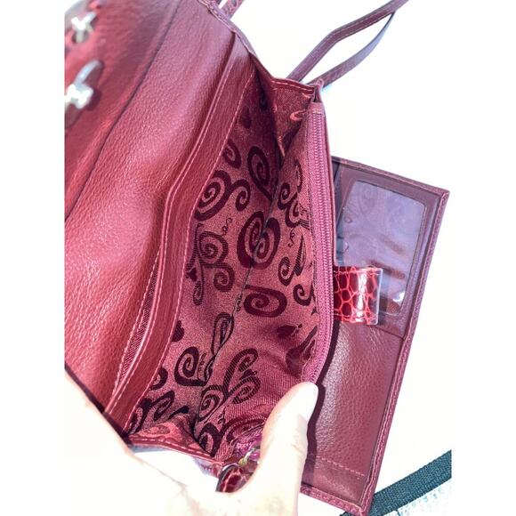 BRIGHTON SMALL PEBBLED LEATHER EMBOSSED ANIMAL CROSSBODY BAG - Picture 12 of 16